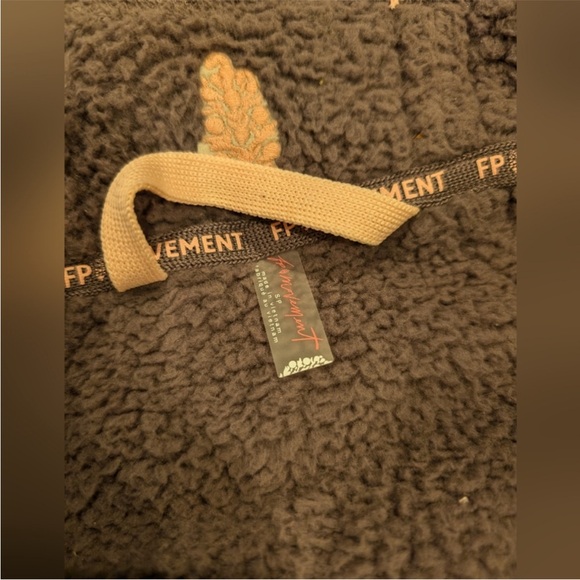 Free People Purple and Pink Fleece Jacket - Picture 3 of 4